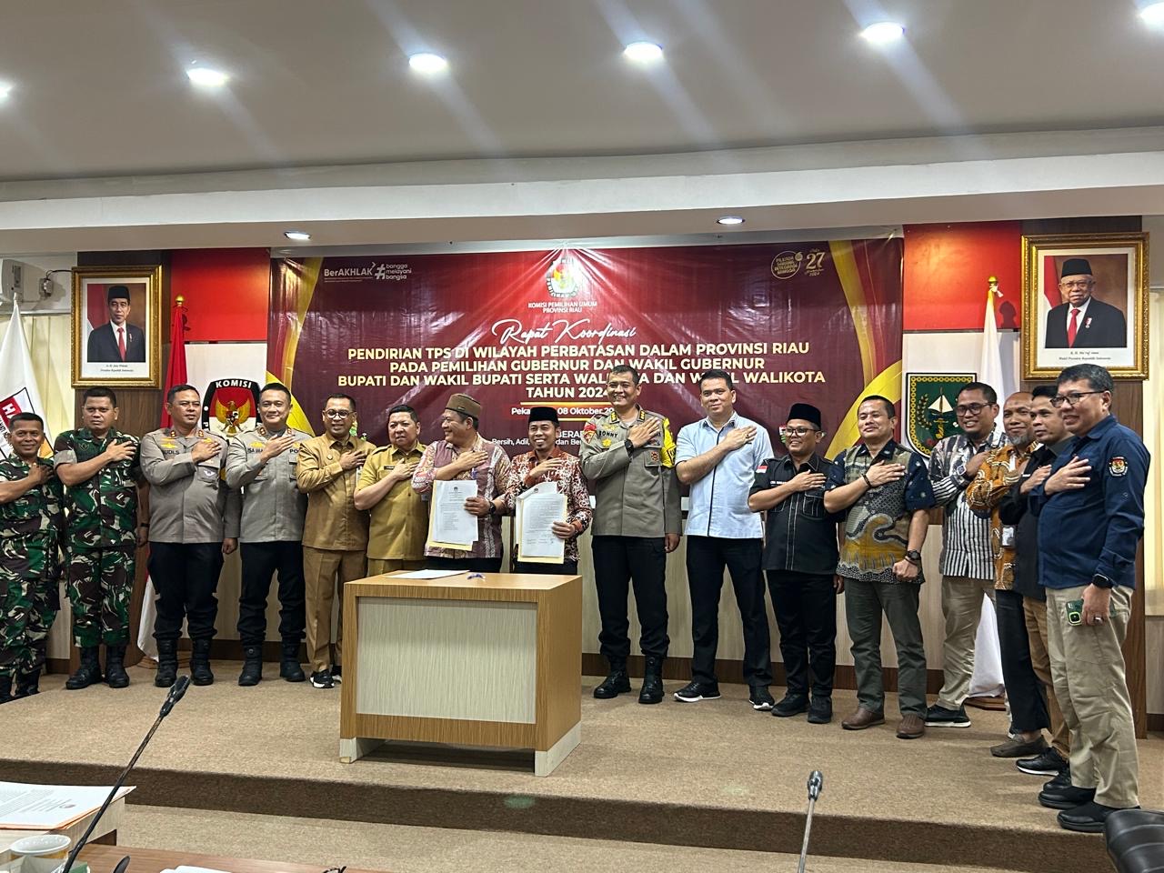 Bawaslu Riau Hadiri Rakor Pendirian TPS Perbatasan