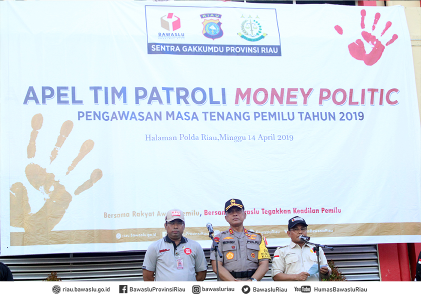 Kapolda, Bawaslu dan KPU Riau Lepas Tim Patroli Money Politic