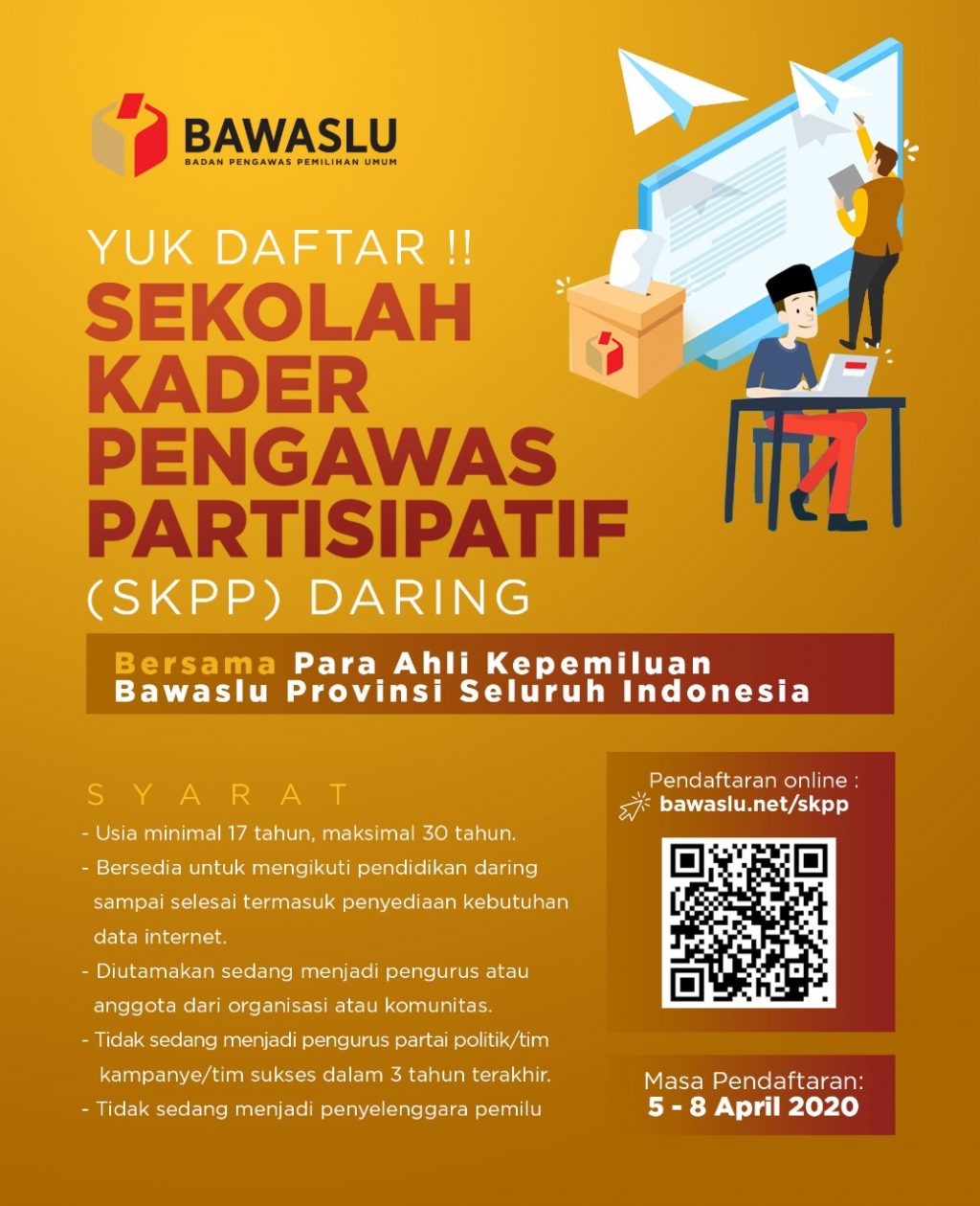 Tingkatkan Pengetahuan dan Keterampilan, Bawaslu se -Indonesia Rekrut Kader-Kader Pengawasan