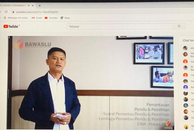 Jadi Narasumber pada Kegiatan Tadarus Pengawasan Pemilu, Anggota Bawaslu Riau Jelaskan Syarat Menjadi Pemantau Pemilu