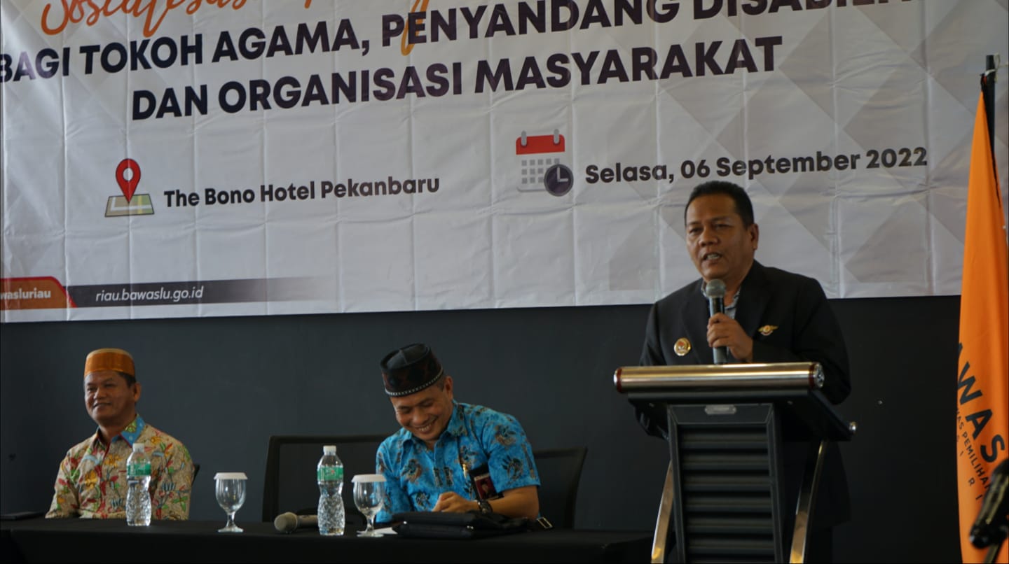 Sukseskan Pemilu dan Pemilihan Tahun 2024, Bawaslu Riau Gelar Sosialisasi Bersama Penyandang Disabilitas, Organisasi Masyarakat dan Tokoh Masyarakat