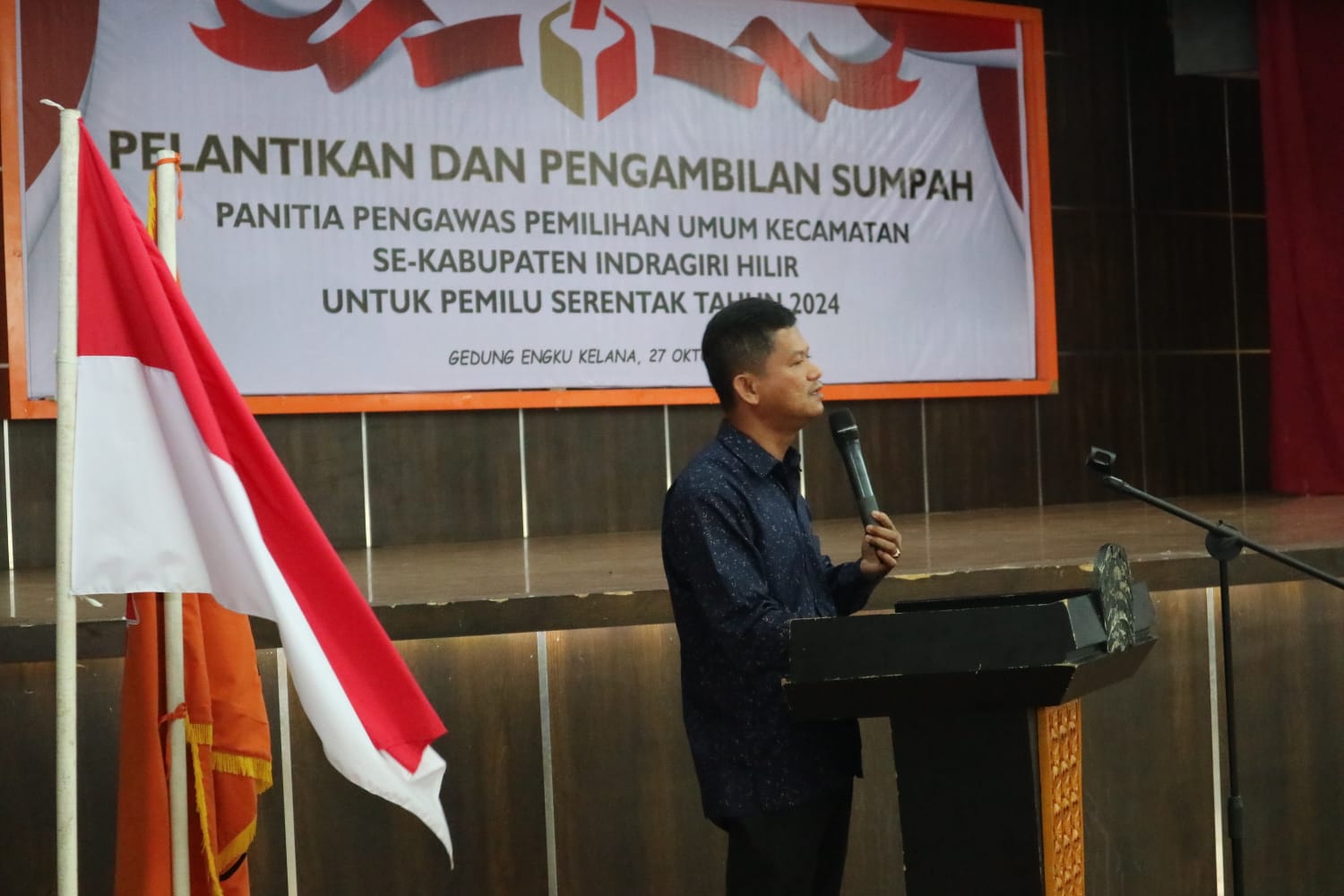 Hadiri Pelantikan Anggota Panwaslu Kecamatan, Ini Harapan Hasan Selaku Koordinator Divisi SDMO Diklat