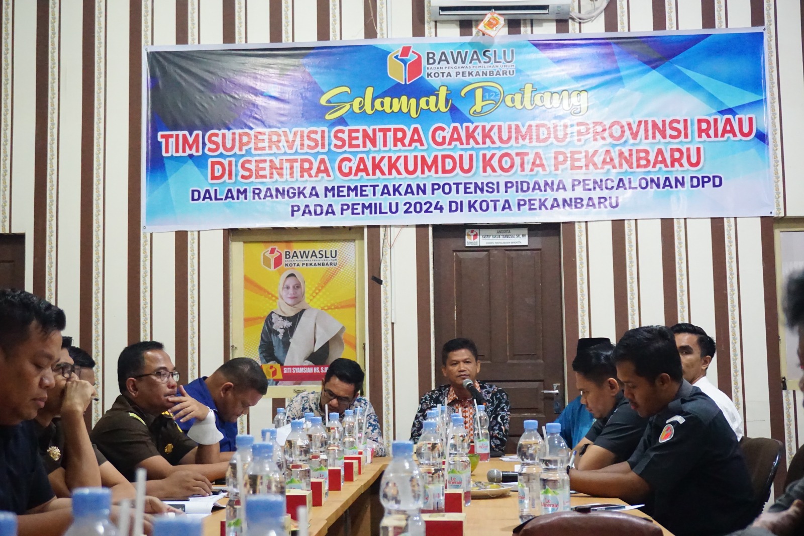 Petakan Potensi Pidana Pemilu Pada Tahapan Pencalonan, Sentra Gakkumdu Riau Kunjungi Bawaslu Kota Pekanbaru