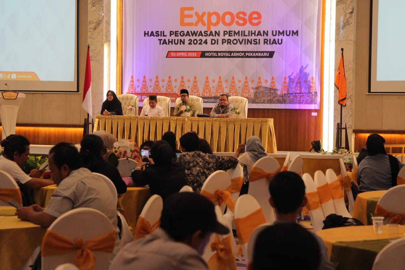 Pasca Pemilu, Bawaslu Riau Gelar Expose Hasil pengawasan Pemilihan Umum Tahun 2024 di Provinsi Riau