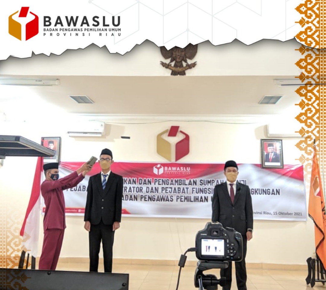 Lagi, Sekretaris Jenderal Lantik Pejabat Fungsional di Lingkungan Bawaslu Riau