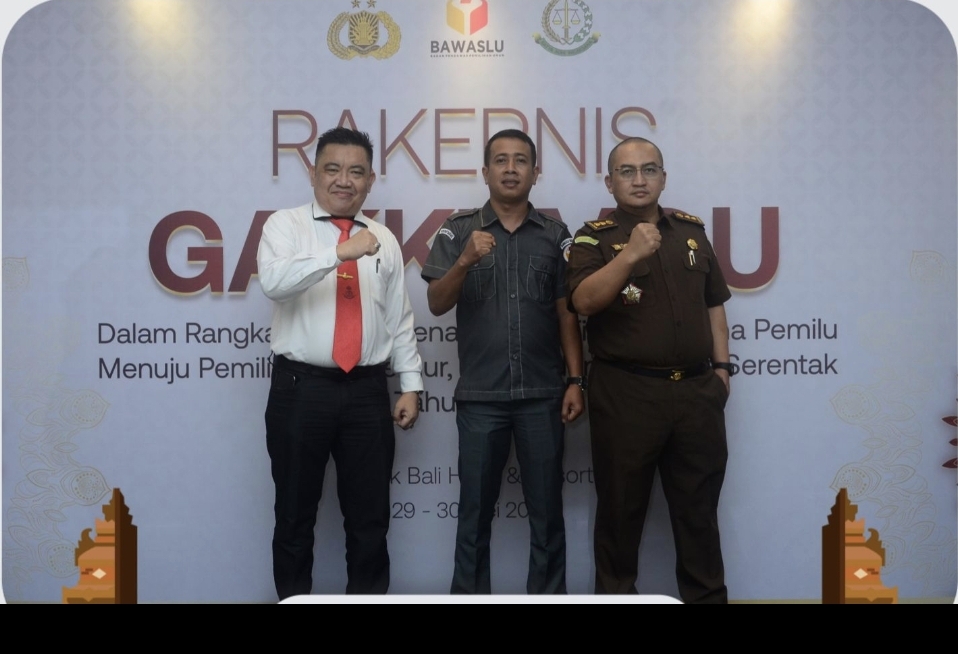 Menjelang Pemilihan Kepala Daerah, Sentra Gakkumdu Riau Ikuti Rapat Kerja Sentra Gakkumdu Nasional.