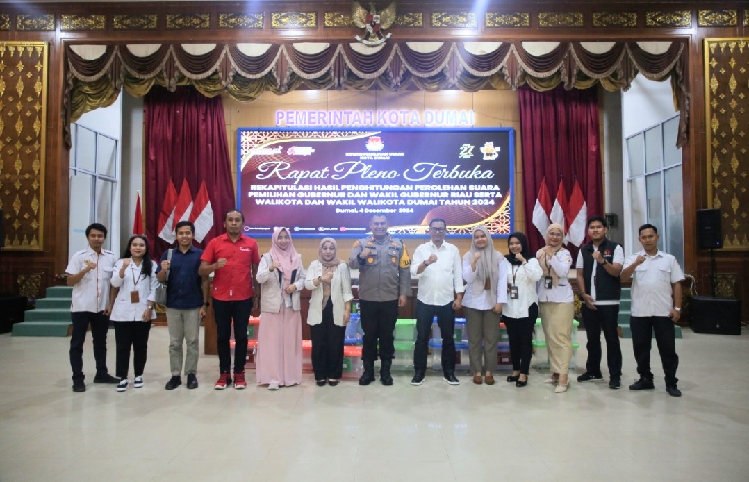 Patminah Lakukan Monitoring Pengawasan Rekapitulasi Penghitungan Suara Tingkat Kota Dumai.