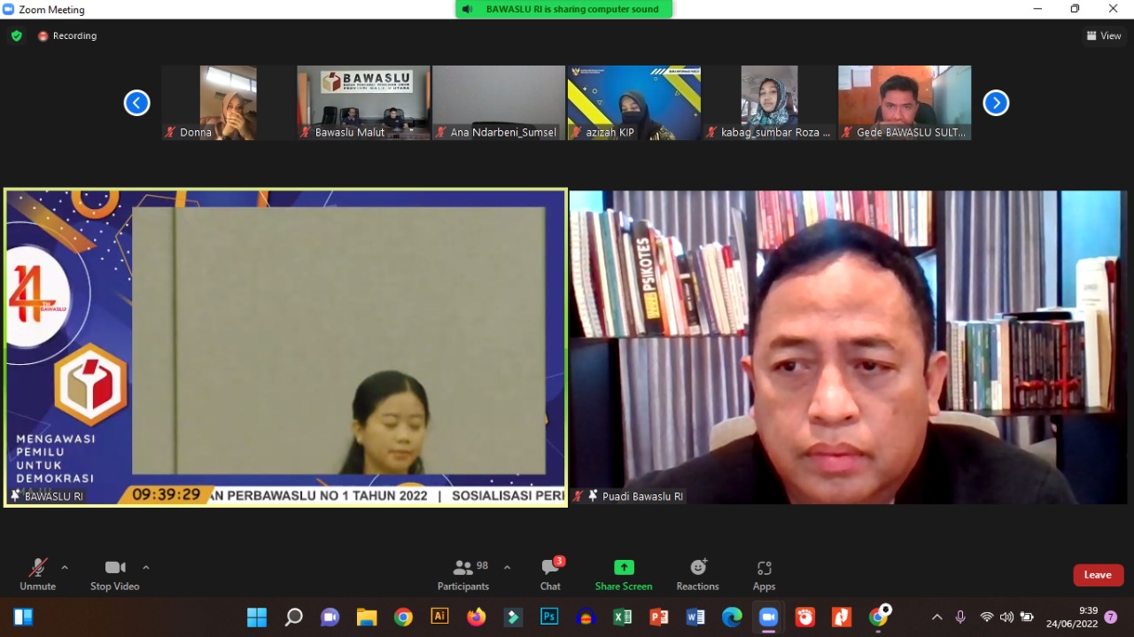 Bawaslu Riau Ikuti Sosialisasi Layanan Informasi Publik