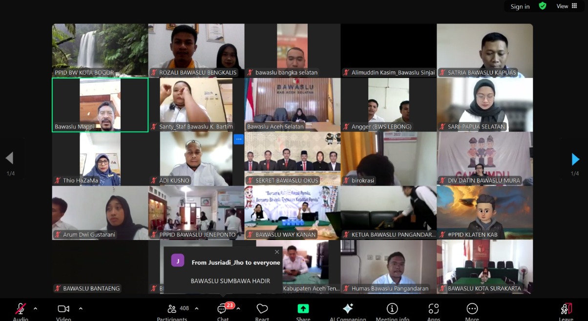 Ikuti Sosialisasi Monev KIP Oleh Bawaslu RI Tahun 2025, Bawaslu Riau Minta Bawaslu Kabupaten/kota Lakukan Persiapan