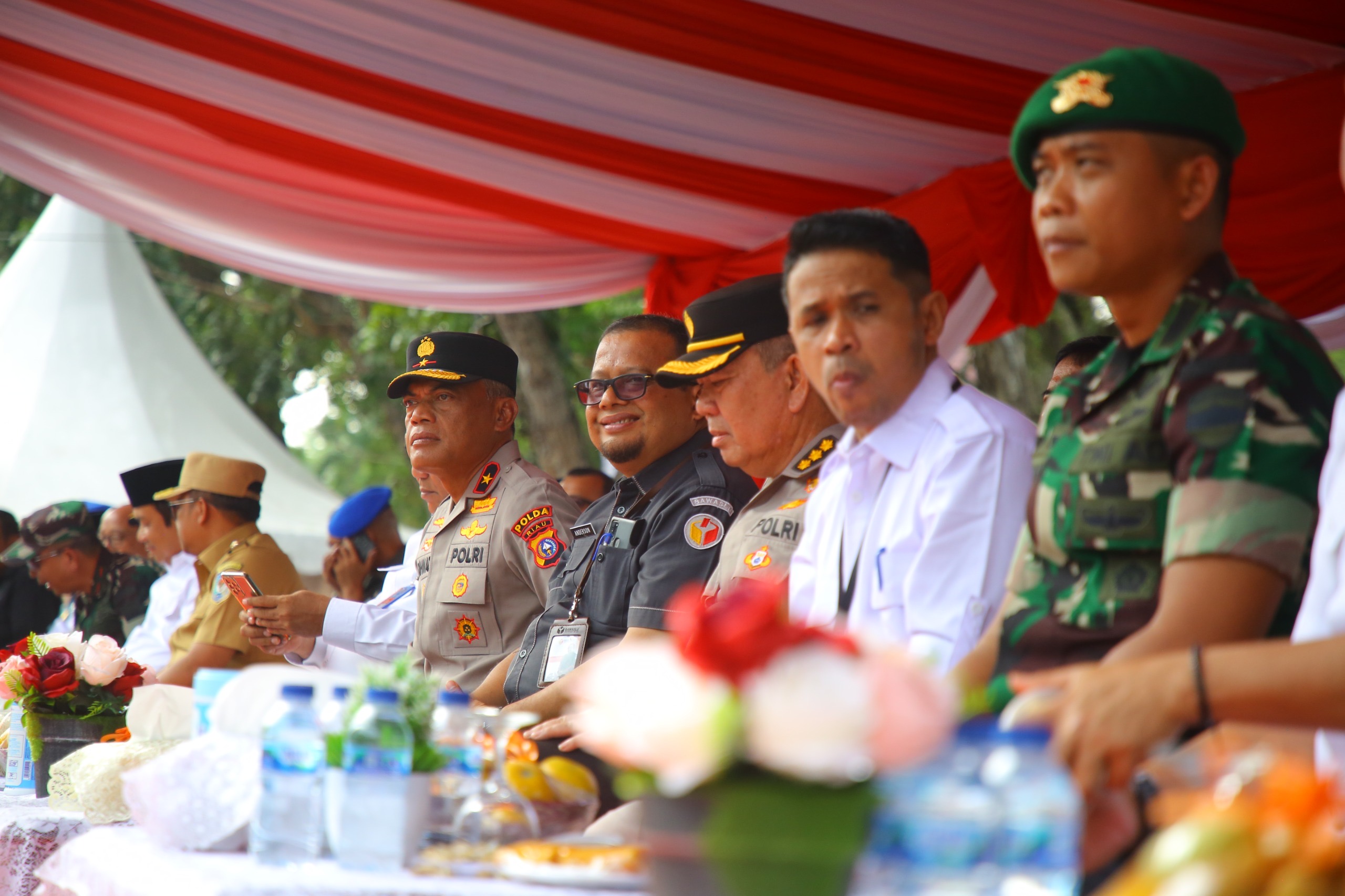 Bawaslu Riau Hadiri Simulasi Sispamkota Polda Riau Untuk Amankan Pilkada Serentak 2024