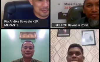 Gelar Pertemuan via Daring,Â Â Bawaslu Riau Susun Strategi Pengawasan PDPB