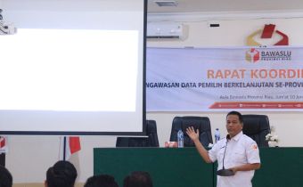 Jelang Dimulainya Tahapan, Bawaslu Riau Laksanakan Rapat Koordinasi Pemutakhiran Data Pemilih Berkelanjutan Tahap III