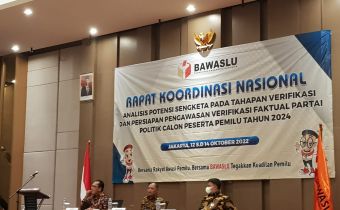 Bawaslu Riau Hadiri Rakornas Persiapan Menghadapi Potensi Sengketa Tahapan Verifikasi Faktual Partai Politik Tahun 2024