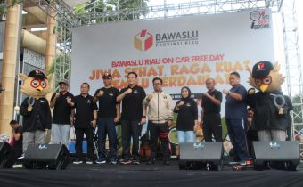 Ribuan Pengawas Pemilu Padati Car Free Day pada Launching Patroli Masa Tenang