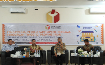 Penguatan Pengawasan Partisipatif, Bawaslu Provinsi Riau Undang Mahasiswa dari 14 Perguruan Tinggi di Provinsi Riau