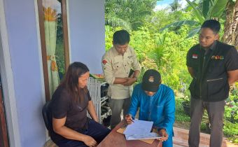 Bawaslu Riau Awasi Verifikasi Faktual di Kecamatan Mandau, Kabupaten Bengkalis sekaligus Pelaksanaan Coklit yang dilakukan oleh Pantarlih