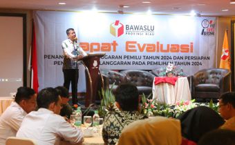 Hadapi Pemilihan Kepala Daerah,Â  Bawaslu Riau Evaluasi Penanganan Pelanggaran Pemilu 2024