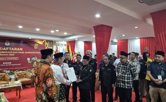Hari Pertama, Bawaslu Riau Awasi Pendaftaran Bapaslon Syamsuar-Mawardi Saleh